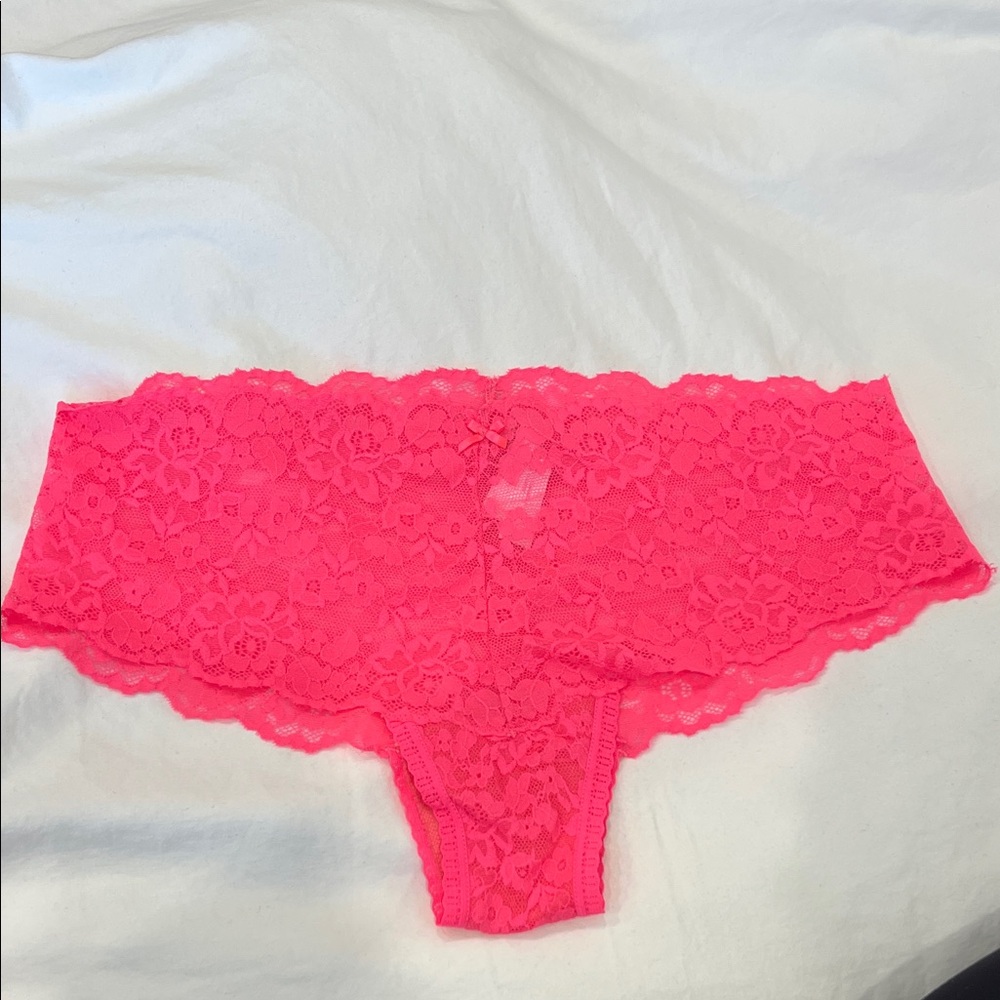 Victoria's Secret Neon Pink Lace Panties